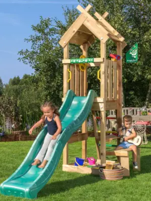 Jungle Totem Wooden climbing frame with slide picnic table