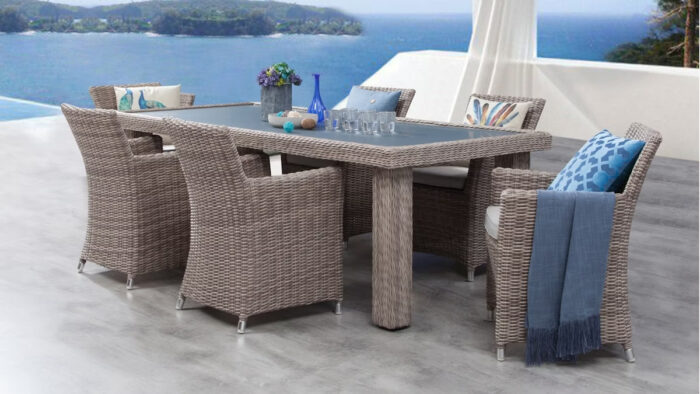 Savannah 6 seater Synthetic Cane dinning set 2