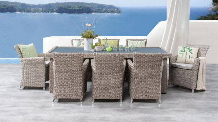 Savannah 8 Seater Synthic Cane Dining Set