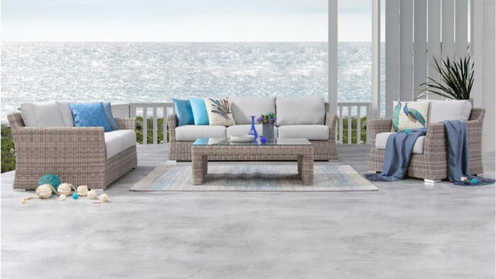 Savannah Outdoor Synthetic Cane sofa suite 3 2 1 1