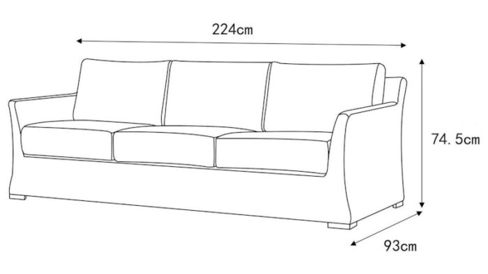 Savannah outdoor 3 seater Synthetic Cane sofa 1