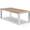 outdoor teak dining table corfu white 1