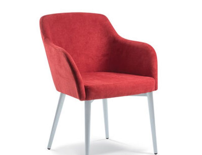 BOXX ARMCHAIR TAPERED STEEL LEG