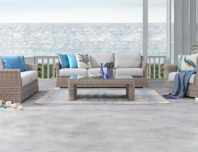 Savannah Outdoor Synthetic Cane sofa suite 3 2 1